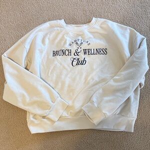 Modern Lux Cream Brunch & Wellness Club Sweater